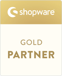 Das Gold-Partner Logo von Shopware
